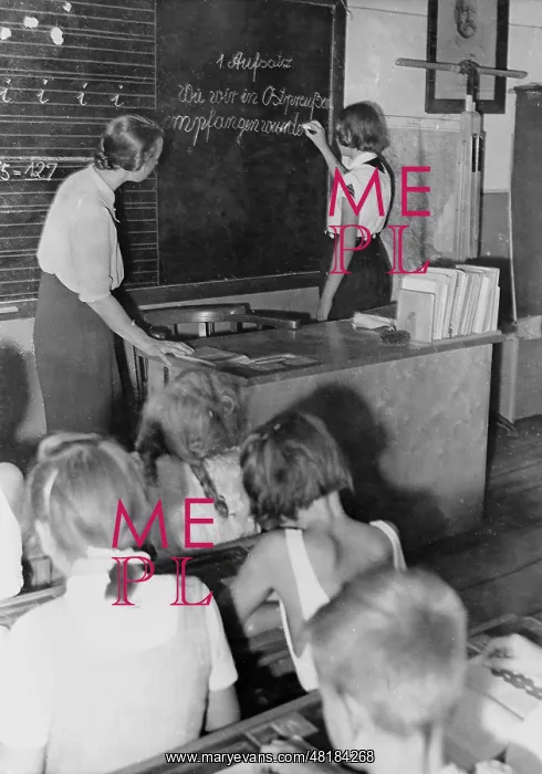 : Teaching in a village school, 1943 : Teaching in a village school, 1943