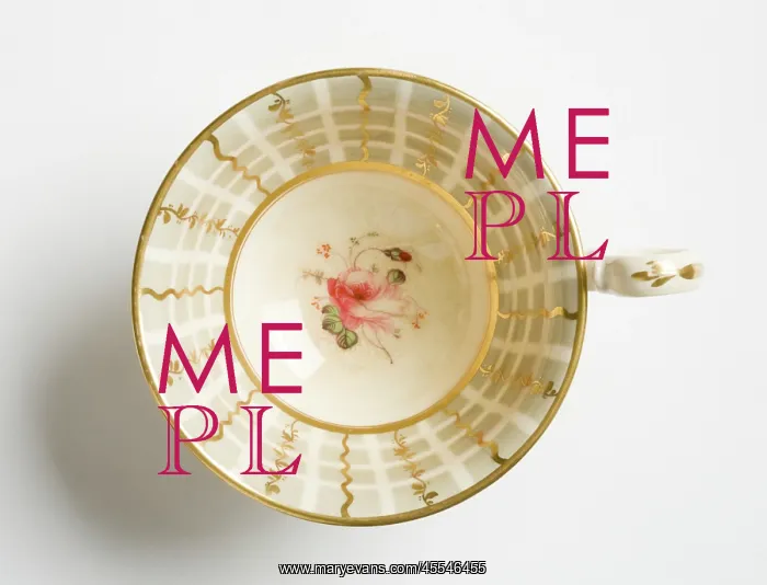 : Teacup. Glazed porcelain tea cup from a tea service : Teacup. Glazed porcelain tea cup from a tea service