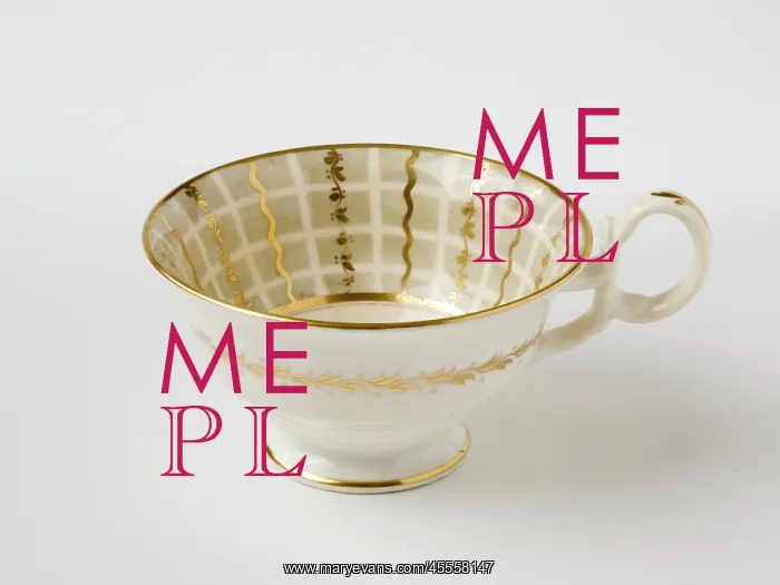 : Teacup. Glazed porcelain tea cup from a tea service : Teacup. Glazed porcelain tea cup from a tea service