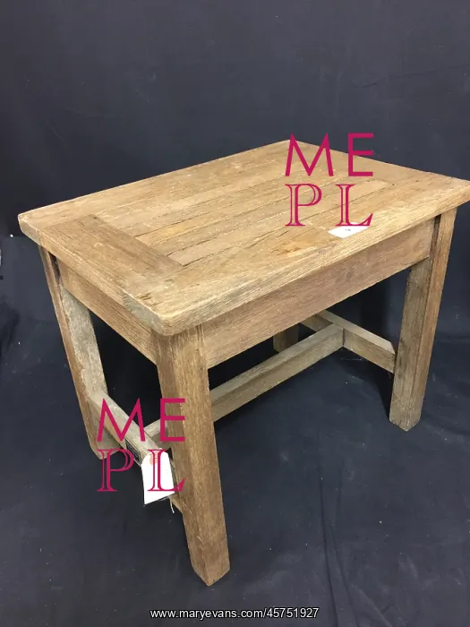 : Teak footstool recycled from a ship : Teak footstool recycled from a ship