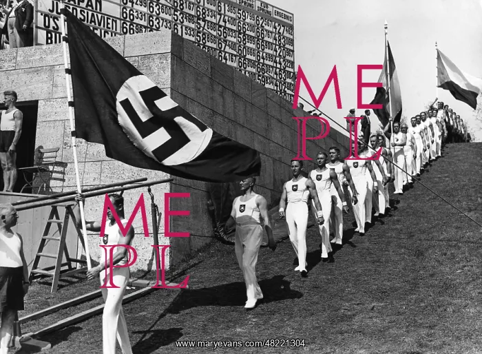 : Team entry of gymnasts, Olympic Games Berlin 1936 : Team entry of gymnasts, Olympic Games Berlin 1936