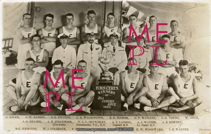 : Team of light cruiser HMS Ceres - Fleet Rowing Competition : Team of light cruiser HMS Ceres - Fleet Rowing Competition