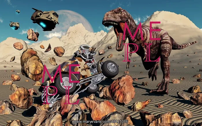 : A team of time travelling explorers try to capture a T Rex ? : A team of time travelling explorers try to capture a T Rex ?