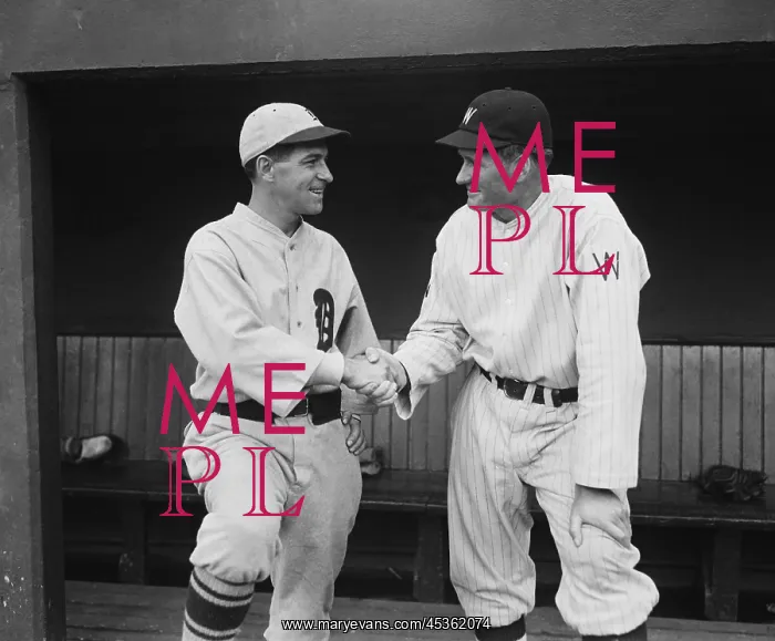 : Former teammates Walter Johnson and Bucky Harris : Former teammates Walter Johnson and Bucky Harris