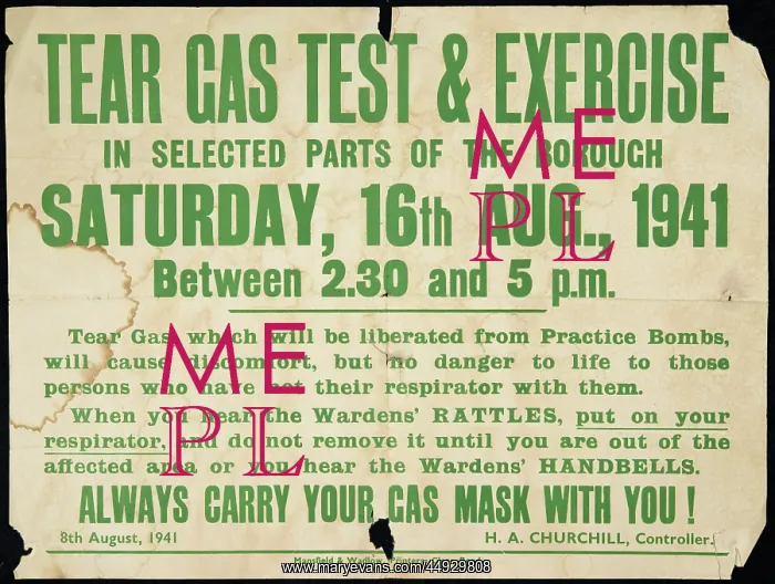 : Tear Gas Test and Exercise : Tear Gas Test and Exercise