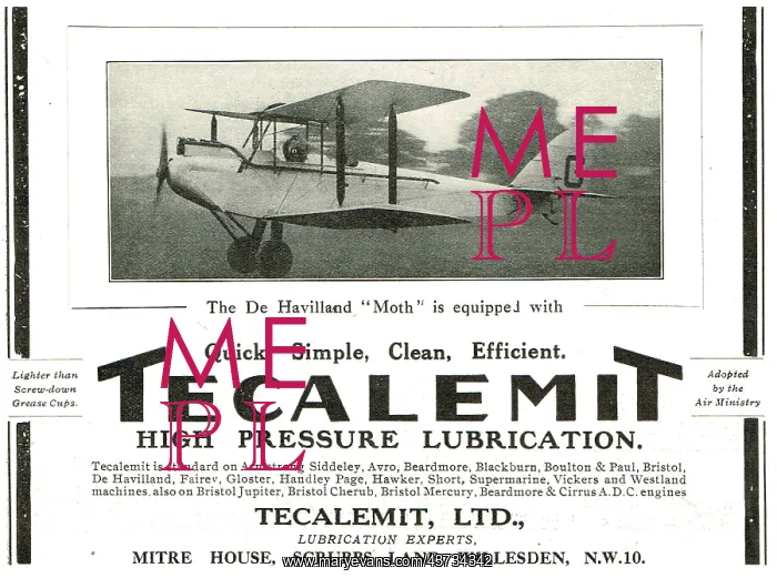 : Tecalemit High Pressure Lubrication For The DH Moth : Tecalemit High Pressure Lubrication For The DH Moth