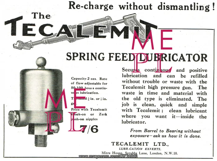 : Tecalemit Spring Feed Lubricator : Tecalemit Spring Feed Lubricator