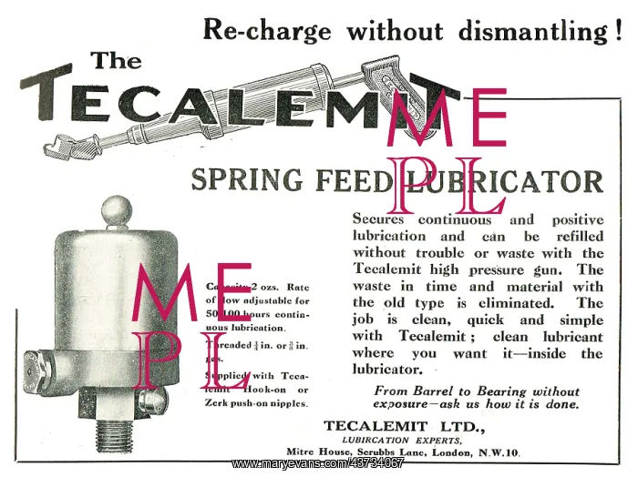 : Tecalemit Spting Feed Lubricator : Tecalemit Spting Feed Lubricator