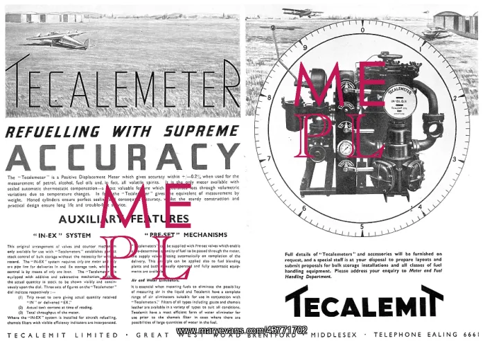  : Tecalemit TECALEMETER Aircraft Refuelling Meter