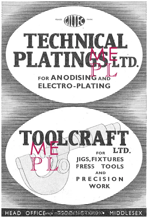 : Technical Platings Anodising & Electro-Plating Service 1940 : Technical Platings Anodising & Electro-Plating Service 1940