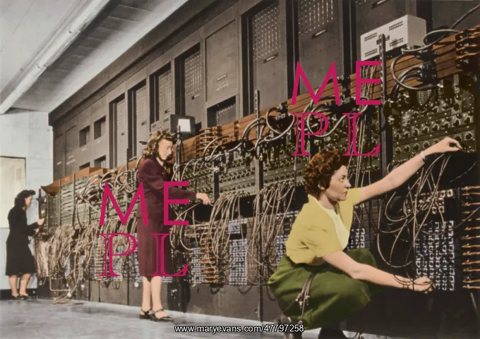 : Technicians Connecting Wires of ENIAC : Technicians Connecting Wires of ENIAC