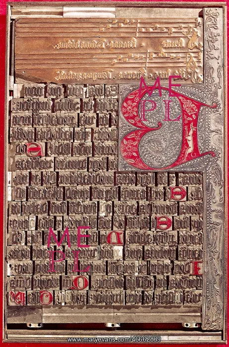 : technics, letterpress, typeset to the Mainz Psalter : technics, letterpress, typeset to the Mainz Psalter