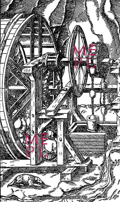 : technics, mills, treadwheel, winch for removing : technics, mills, treadwheel, winch for removing