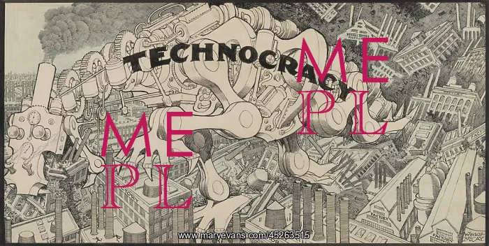 : Technocracy, a 1933 pessimistic cartoon by Winsor : Technocracy, a 1933 pessimistic cartoon by Winsor