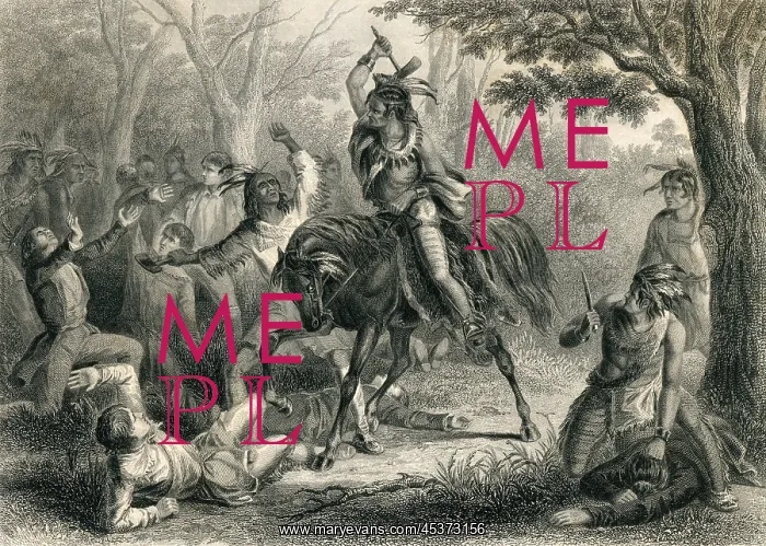 : Tecumseh saving American prisoners captured : Tecumseh saving American prisoners captured