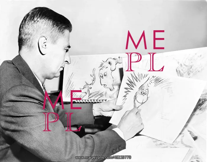 : Ted Geisel (Dr. Seuss) (1904-1991) at work ? : Ted Geisel (Dr. Seuss) (1904-1991) at work ?
