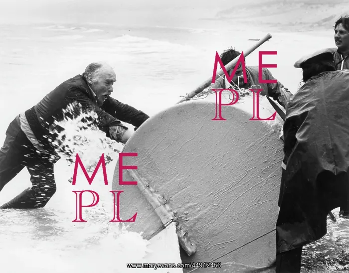  : Ted McNamara retrieving barrel, Sennen Cove, Cornwall