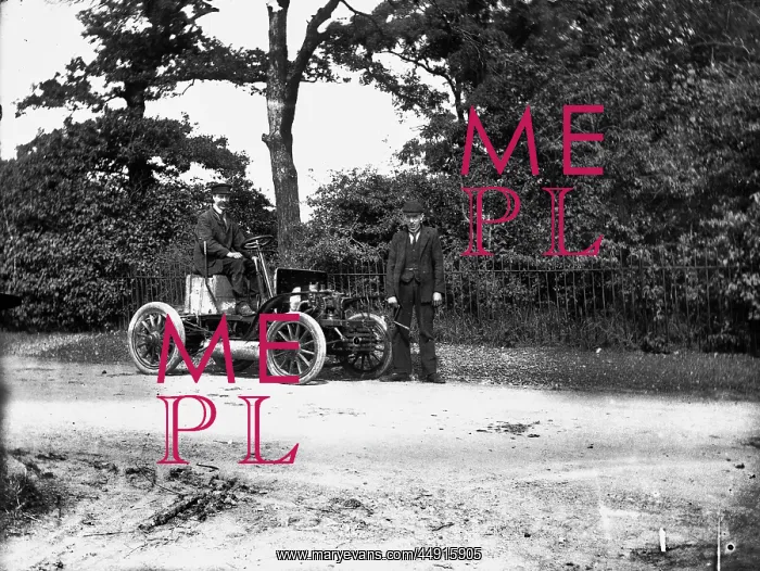 : Ted Whomes and car at Brampton Road : Ted Whomes and car at Brampton Road