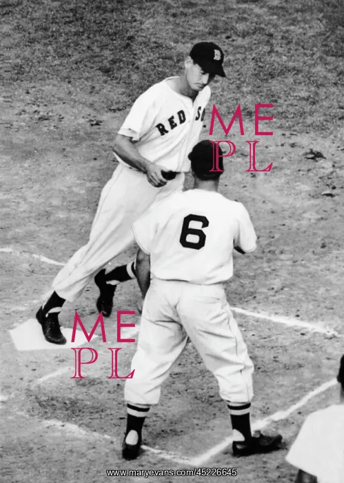 : Ted Williams of the Boston Red Sox, scoring ? : Ted Williams of the Boston Red Sox, scoring ?
