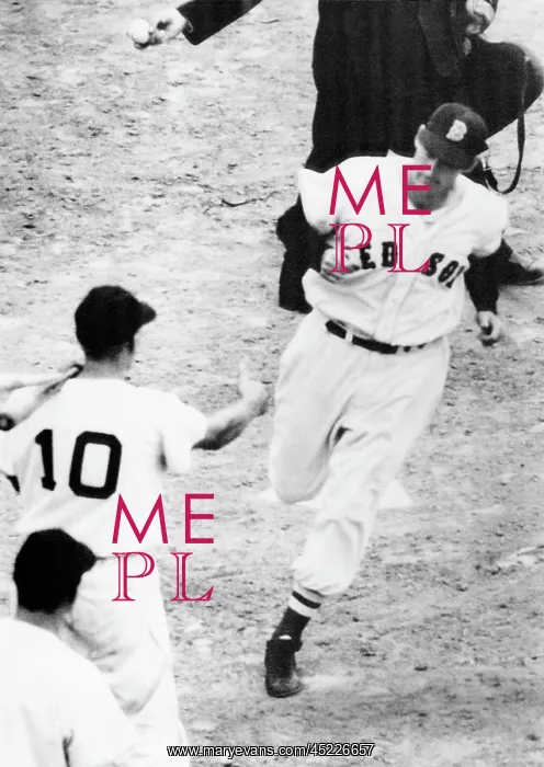 : Ted Williams of the Boston Red Sox, scoring ? : Ted Williams of the Boston Red Sox, scoring ?