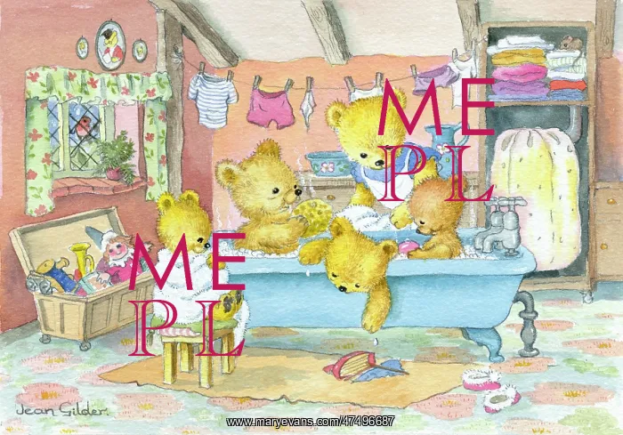 : Teddies Bathtime ' tedddies in bath : Teddies Bathtime ' tedddies in bath