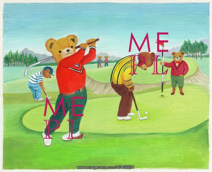  : Teddies Playing Golf