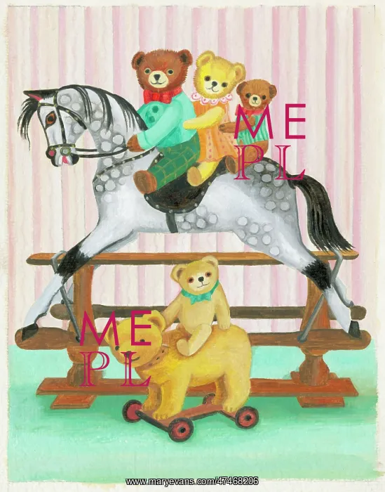 : Teddies with Rocking Horse