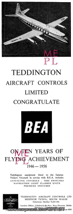 : Teddington Aircraft Control Equipment : Teddington Aircraft Control Equipment