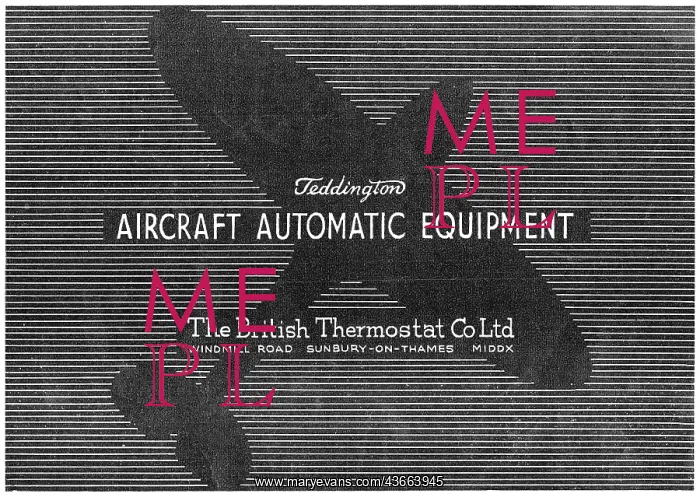 : Teddington Automatic Equipment - British Thermostat : Teddington Automatic Equipment - British Thermostat