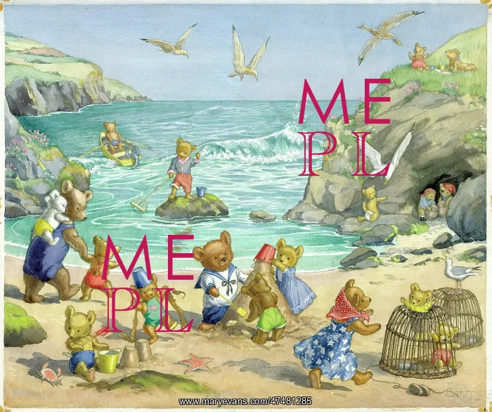  : Teddy Bear Beach - print MAS 855