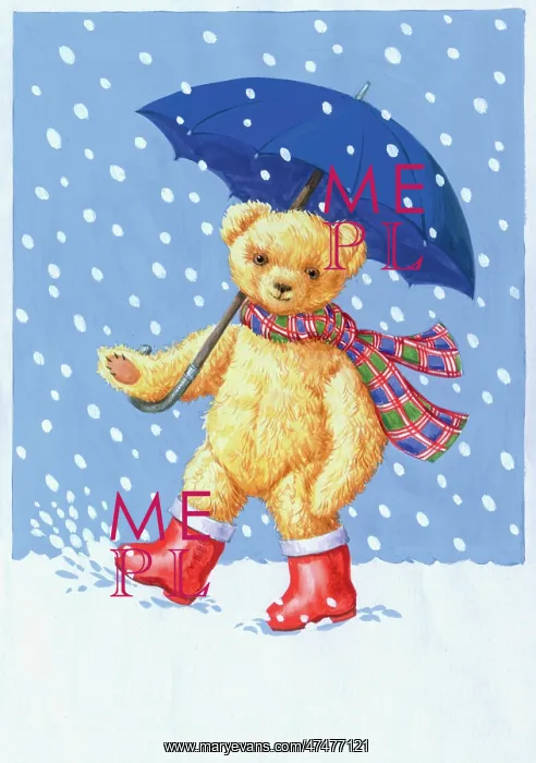 : Teddy Bear with umbrella and wellington boots : Teddy Bear with umbrella and wellington boots