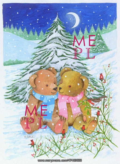 : Two Teddy Bears in the snow : Two Teddy Bears in the snow