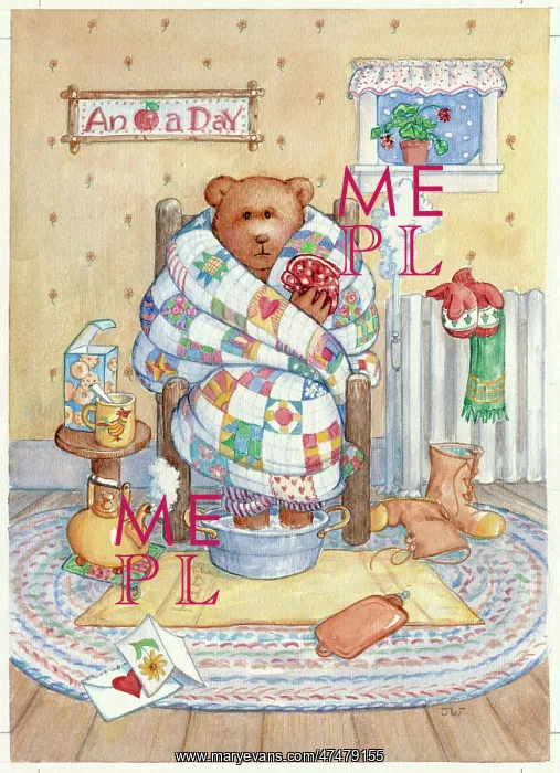  : Teddy Wrapped in a duvet