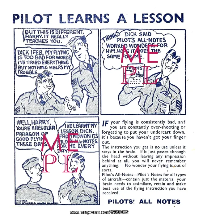  : Tee Emm Pilots Notes Spoof Ads