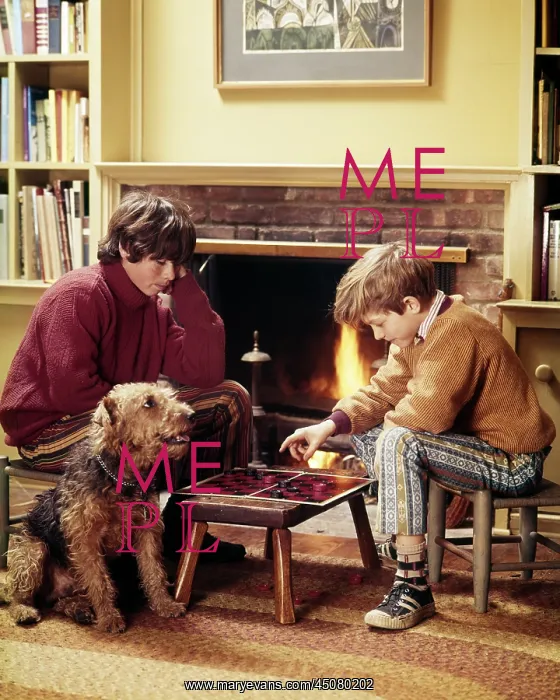  : Two Teen Boys Playing Checkers