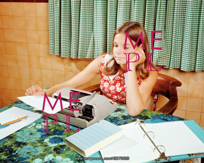 : Teen Girl Doing Homework : Teen Girl Doing Homework