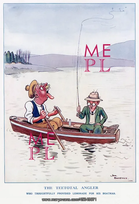 : The Teetotal Angler, by H. M. Bateman : The Teetotal Angler, by H. M. Bateman
