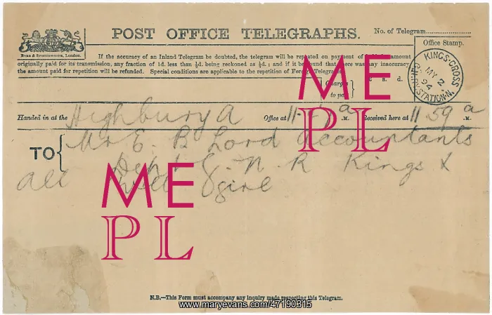  : TELEGRAM OF 1894