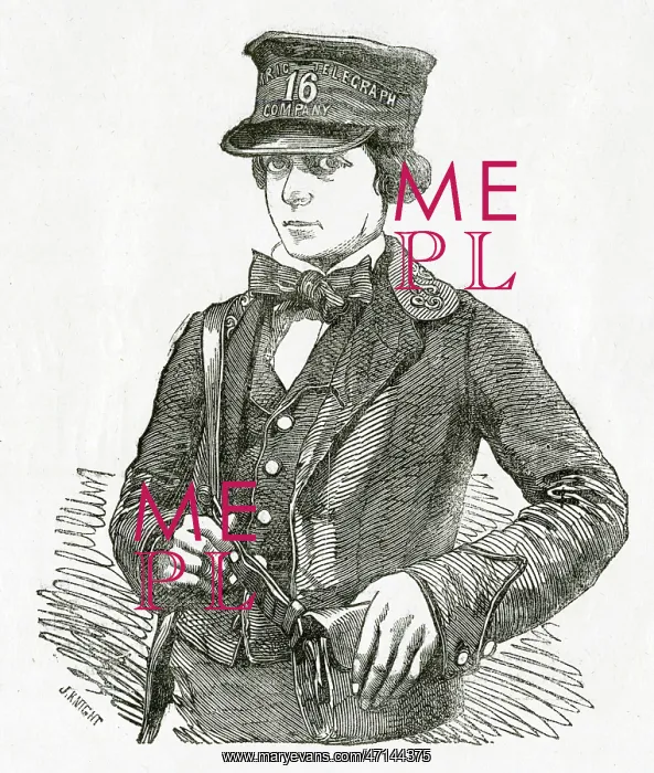 : Telegraphic message boy in the City 1856 : Telegraphic message boy in the City 1856