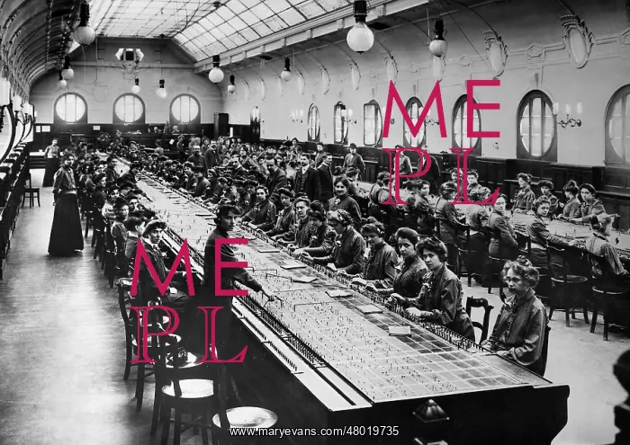 : Telephone operators in the exchange : Telephone operators in the exchange