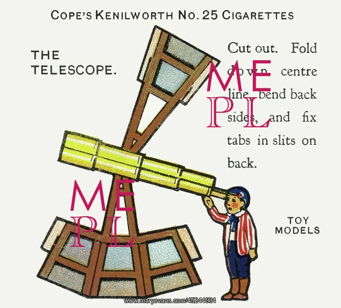 : Telescope. Cope's Toy Models (The Country Fair) cigarette cards : Telescope. Cope's Toy Models (The Country Fair) cigarette cards