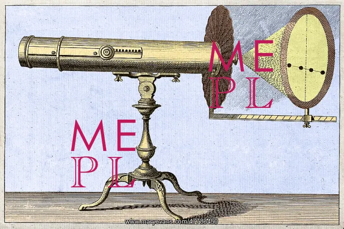 : Telescope and Transit of Venus Projection, c. 1760 : Telescope and Transit of Venus Projection, c. 1760