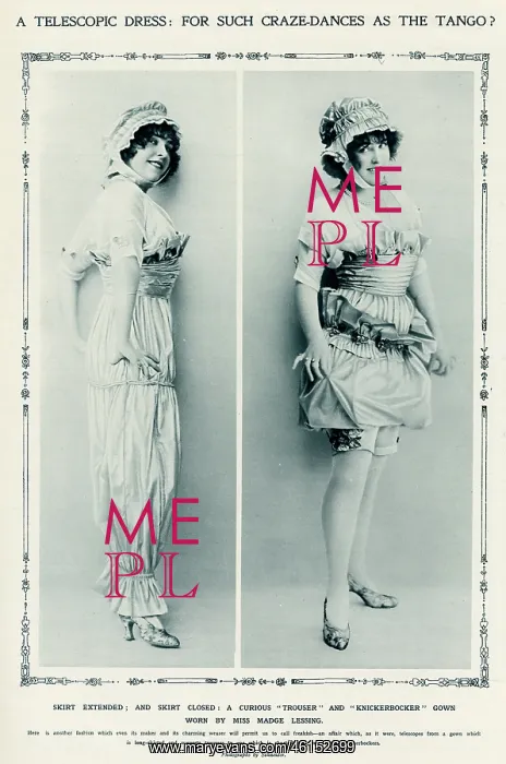 : Telescopic dress for the tango 1914 : Telescopic dress for the tango 1914