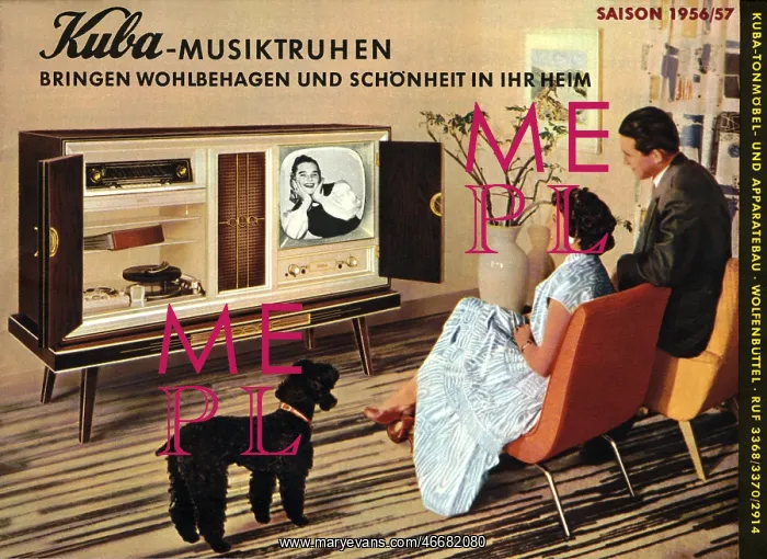 : Television cabinet advert : Television cabinet advert