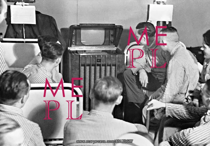 : Television set in the hospital ward, 1941 : Television set in the hospital ward, 1941
