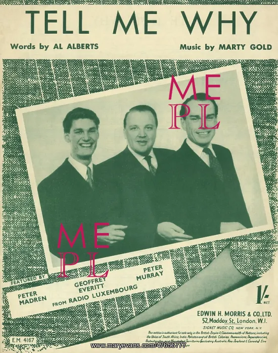 : Tell me why - Music Sheet Cover : Tell me why - Music Sheet Cover