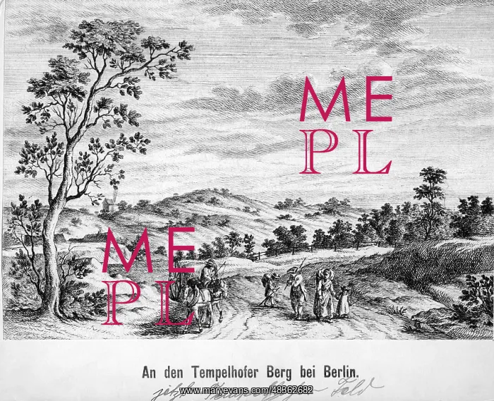 : Tempelhofer Berg near Berlin, around 1800 : Tempelhofer Berg near Berlin, around 1800