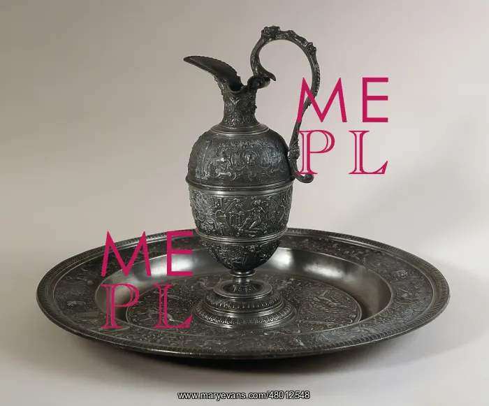 : Temperance ewer with its bowl : Temperance ewer with its bowl