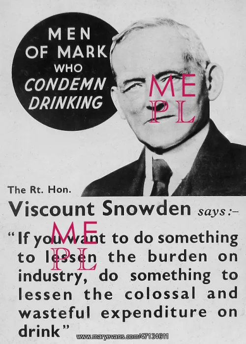  : Temperance message Viscount Snowden