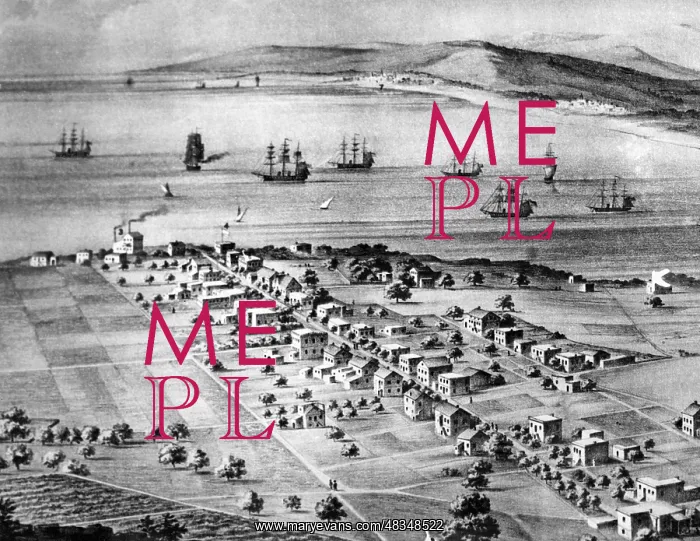 : Templar colony in Haifa, around 1870 : Templar colony in Haifa, around 1870